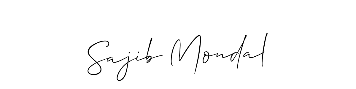 Create a beautiful signature design for name Sajib Mondal. With this signature (Allison_Script) fonts, you can make a handwritten signature for free. Sajib Mondal signature style 2 images and pictures png