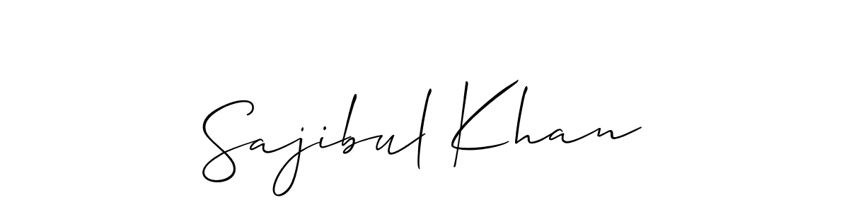 Also You can easily find your signature by using the search form. We will create Sajibul Khan name handwritten signature images for you free of cost using Allison_Script sign style. Sajibul Khan signature style 2 images and pictures png