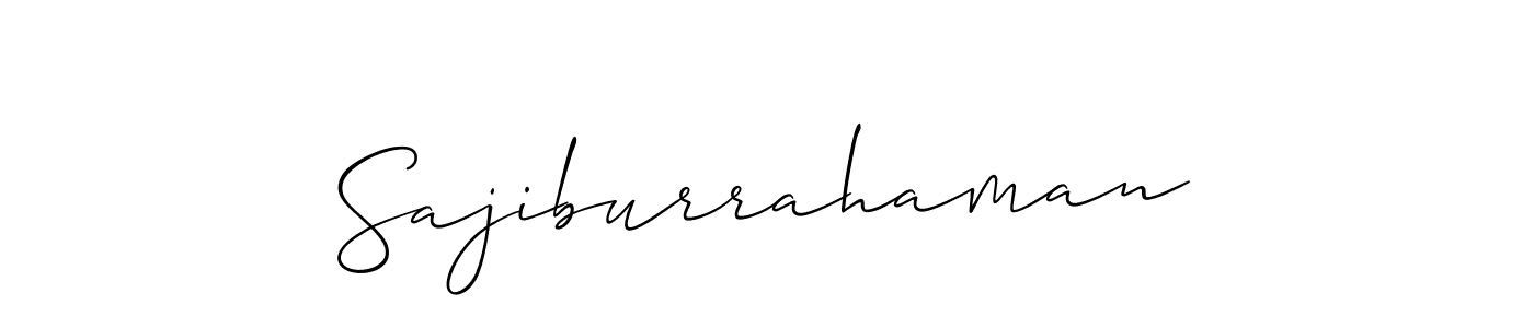 Make a beautiful signature design for name Sajiburrahaman. With this signature (Allison_Script) style, you can create a handwritten signature for free. Sajiburrahaman signature style 2 images and pictures png