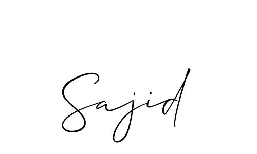 Best and Professional Signature Style for Sajid. Allison_Script Best Signature Style Collection. Sajid signature style 2 images and pictures png