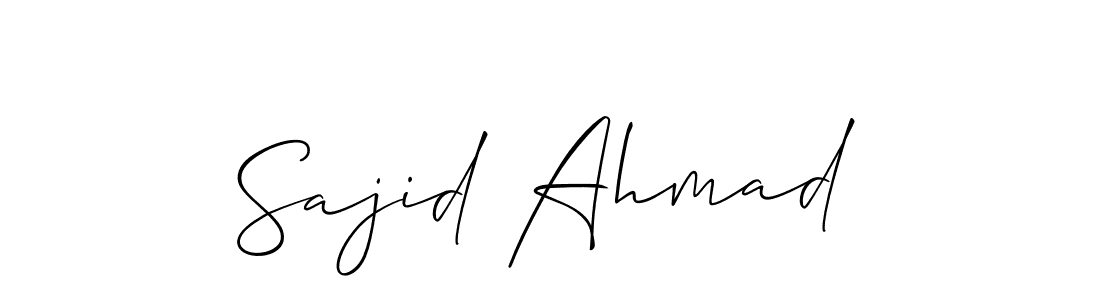 This is the best signature style for the Sajid Ahmad name. Also you like these signature font (Allison_Script). Mix name signature. Sajid Ahmad signature style 2 images and pictures png