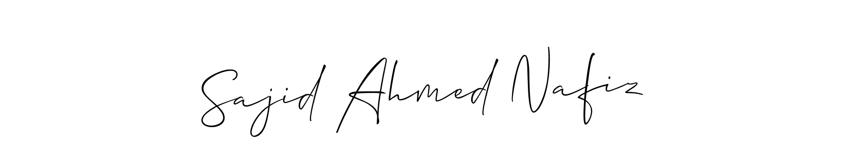 Also we have Sajid Ahmed Nafiz name is the best signature style. Create professional handwritten signature collection using Allison_Script autograph style. Sajid Ahmed Nafiz signature style 2 images and pictures png