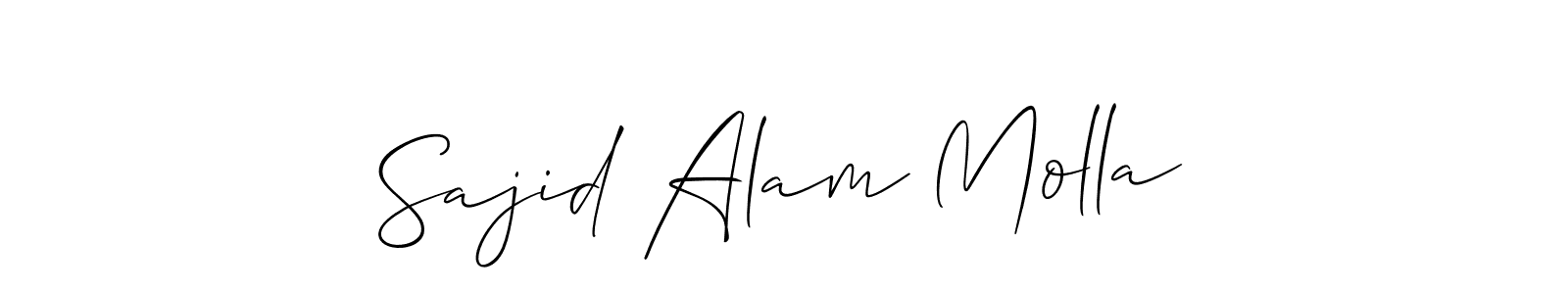 Design your own signature with our free online signature maker. With this signature software, you can create a handwritten (Allison_Script) signature for name Sajid Alam Molla. Sajid Alam Molla signature style 2 images and pictures png