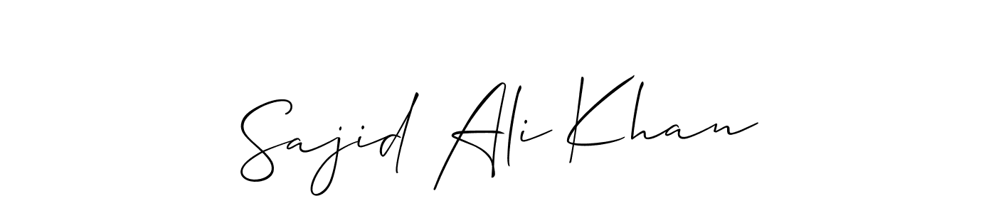 Sajid Ali Khan stylish signature style. Best Handwritten Sign (Allison_Script) for my name. Handwritten Signature Collection Ideas for my name Sajid Ali Khan. Sajid Ali Khan signature style 2 images and pictures png
