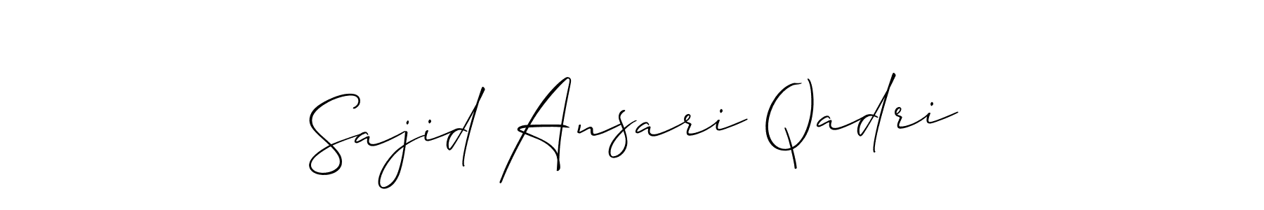 Make a beautiful signature design for name Sajid Ansari Qadri. With this signature (Allison_Script) style, you can create a handwritten signature for free. Sajid Ansari Qadri signature style 2 images and pictures png