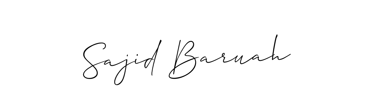 Sajid Baruah stylish signature style. Best Handwritten Sign (Allison_Script) for my name. Handwritten Signature Collection Ideas for my name Sajid Baruah. Sajid Baruah signature style 2 images and pictures png