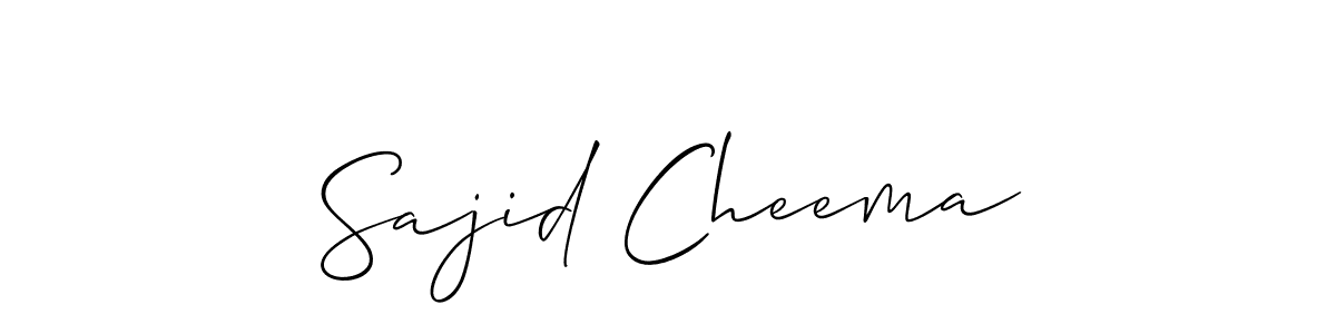 How to make Sajid Cheema signature? Allison_Script is a professional autograph style. Create handwritten signature for Sajid Cheema name. Sajid Cheema signature style 2 images and pictures png
