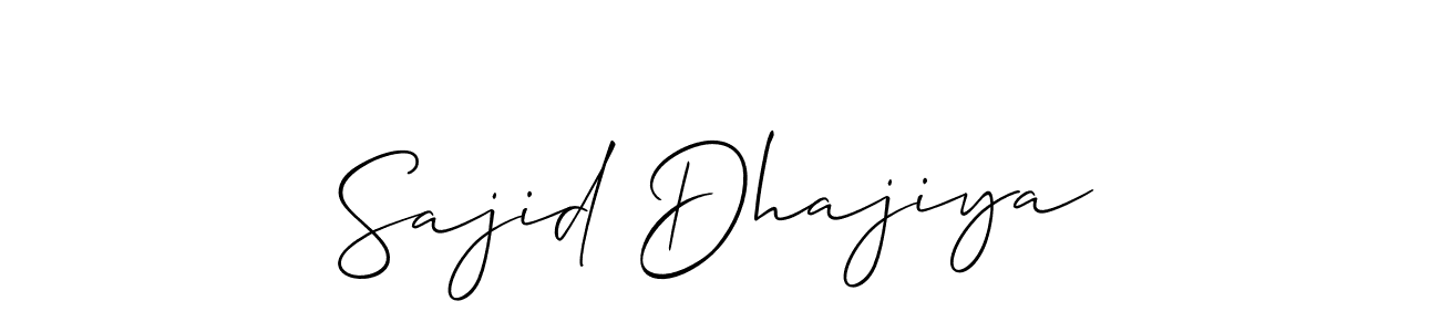 if you are searching for the best signature style for your name Sajid Dhajiya. so please give up your signature search. here we have designed multiple signature styles  using Allison_Script. Sajid Dhajiya signature style 2 images and pictures png