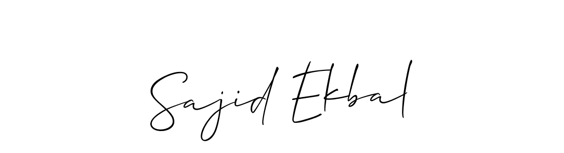 Create a beautiful signature design for name Sajid Ekbal. With this signature (Allison_Script) fonts, you can make a handwritten signature for free. Sajid Ekbal signature style 2 images and pictures png