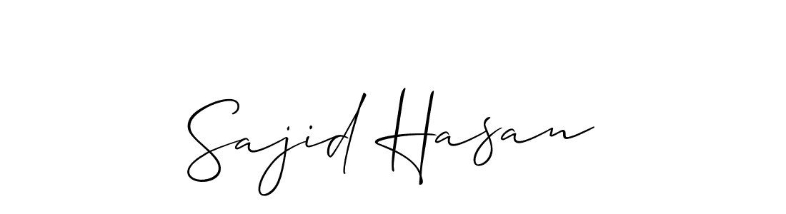 Make a beautiful signature design for name Sajid Hasan. With this signature (Allison_Script) style, you can create a handwritten signature for free. Sajid Hasan signature style 2 images and pictures png