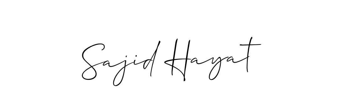 if you are searching for the best signature style for your name Sajid Hayat. so please give up your signature search. here we have designed multiple signature styles  using Allison_Script. Sajid Hayat signature style 2 images and pictures png