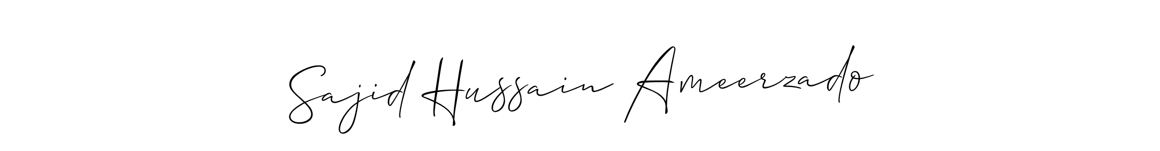 How to Draw Sajid Hussain Ameerzado signature style? Allison_Script is a latest design signature styles for name Sajid Hussain Ameerzado. Sajid Hussain Ameerzado signature style 2 images and pictures png
