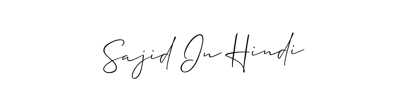 This is the best signature style for the Sajid In Hindi name. Also you like these signature font (Allison_Script). Mix name signature. Sajid In Hindi signature style 2 images and pictures png
