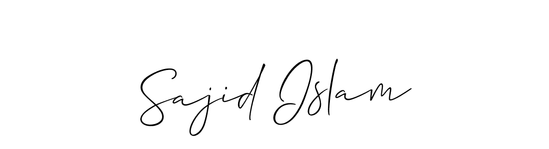 How to make Sajid Islam signature? Allison_Script is a professional autograph style. Create handwritten signature for Sajid Islam name. Sajid Islam signature style 2 images and pictures png
