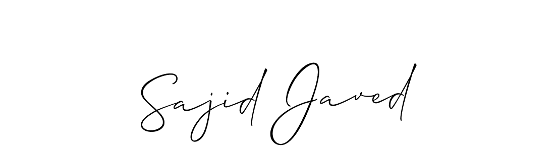 Create a beautiful signature design for name Sajid Javed. With this signature (Allison_Script) fonts, you can make a handwritten signature for free. Sajid Javed signature style 2 images and pictures png