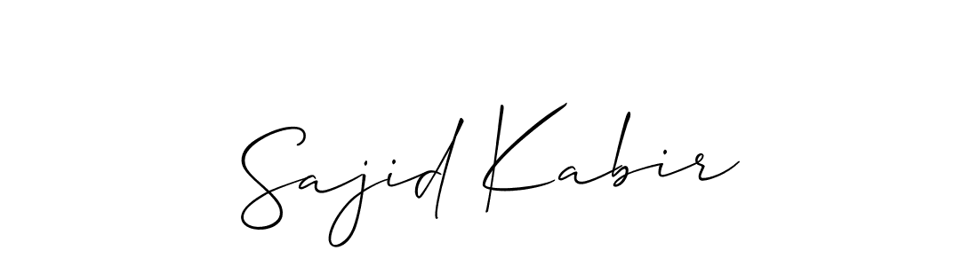 Use a signature maker to create a handwritten signature online. With this signature software, you can design (Allison_Script) your own signature for name Sajid Kabir. Sajid Kabir signature style 2 images and pictures png