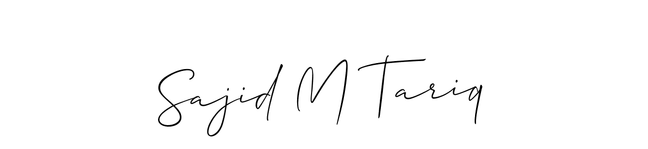 if you are searching for the best signature style for your name Sajid M Tariq. so please give up your signature search. here we have designed multiple signature styles  using Allison_Script. Sajid M Tariq signature style 2 images and pictures png