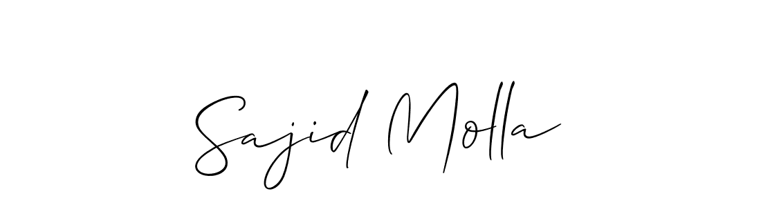 How to Draw Sajid Molla signature style? Allison_Script is a latest design signature styles for name Sajid Molla. Sajid Molla signature style 2 images and pictures png