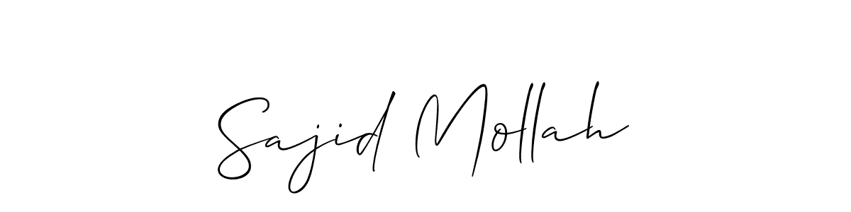 This is the best signature style for the Sajid Mollah name. Also you like these signature font (Allison_Script). Mix name signature. Sajid Mollah signature style 2 images and pictures png