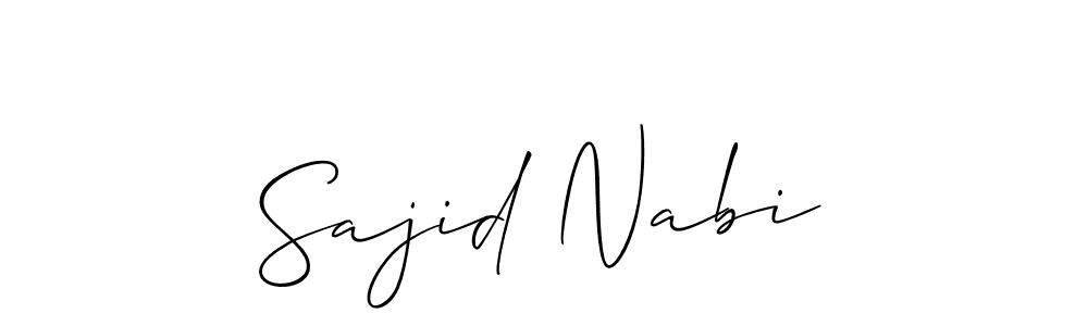How to make Sajid Nabi signature? Allison_Script is a professional autograph style. Create handwritten signature for Sajid Nabi name. Sajid Nabi signature style 2 images and pictures png