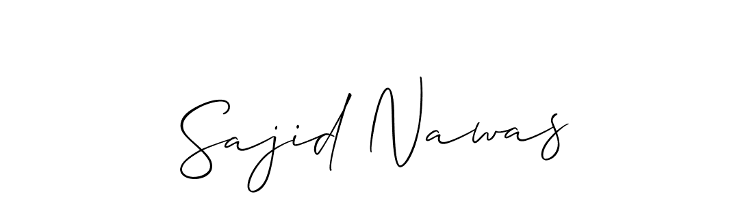 The best way (Allison_Script) to make a short signature is to pick only two or three words in your name. The name Sajid Nawas include a total of six letters. For converting this name. Sajid Nawas signature style 2 images and pictures png