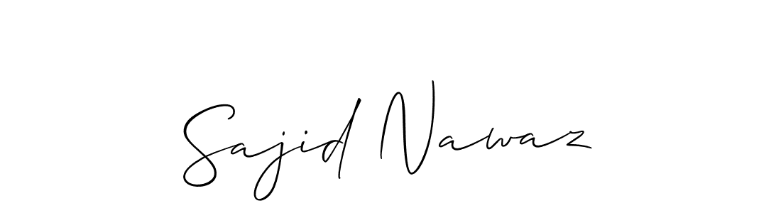 How to Draw Sajid Nawaz signature style? Allison_Script is a latest design signature styles for name Sajid Nawaz. Sajid Nawaz signature style 2 images and pictures png