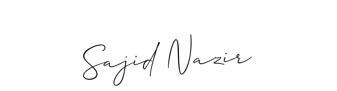 Sajid Nazir stylish signature style. Best Handwritten Sign (Allison_Script) for my name. Handwritten Signature Collection Ideas for my name Sajid Nazir. Sajid Nazir signature style 2 images and pictures png