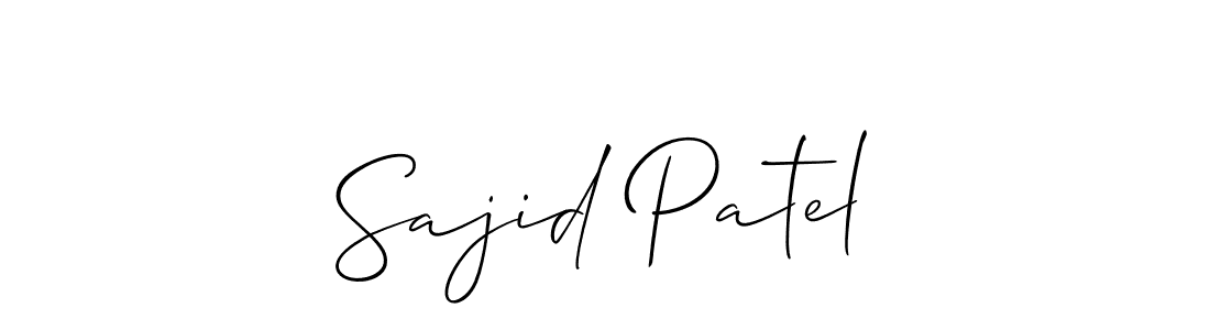 Also we have Sajid Patel name is the best signature style. Create professional handwritten signature collection using Allison_Script autograph style. Sajid Patel signature style 2 images and pictures png