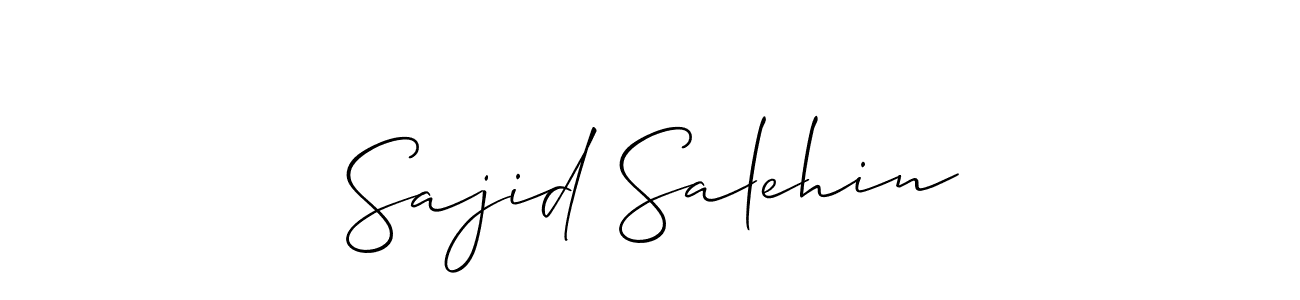 Design your own signature with our free online signature maker. With this signature software, you can create a handwritten (Allison_Script) signature for name Sajid Salehin. Sajid Salehin signature style 2 images and pictures png