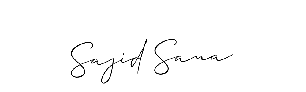 The best way (Allison_Script) to make a short signature is to pick only two or three words in your name. The name Sajid Sana include a total of six letters. For converting this name. Sajid Sana signature style 2 images and pictures png