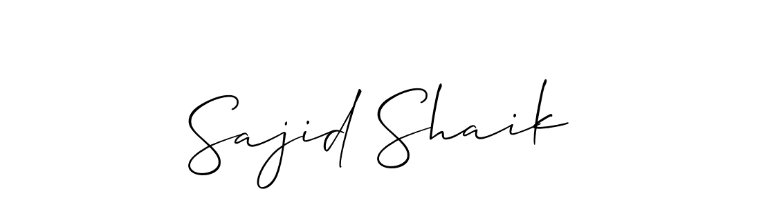 It looks lik you need a new signature style for name Sajid Shaik. Design unique handwritten (Allison_Script) signature with our free signature maker in just a few clicks. Sajid Shaik signature style 2 images and pictures png