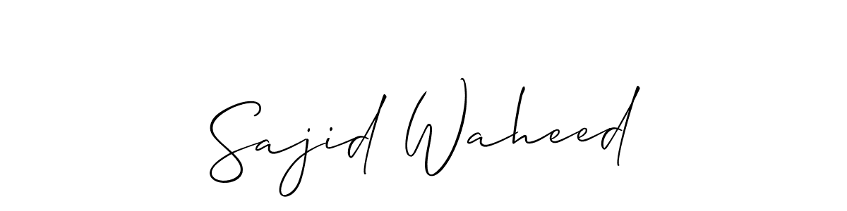 Also we have Sajid Waheed name is the best signature style. Create professional handwritten signature collection using Allison_Script autograph style. Sajid Waheed signature style 2 images and pictures png