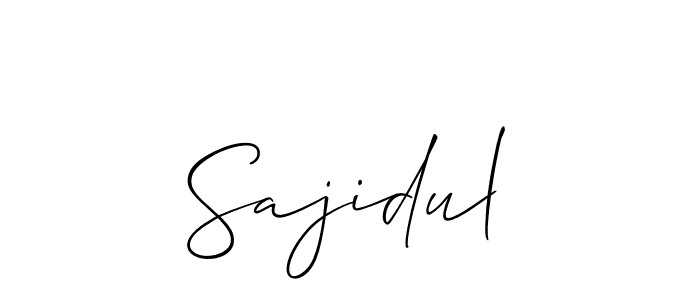 How to make Sajidul signature? Allison_Script is a professional autograph style. Create handwritten signature for Sajidul name. Sajidul signature style 2 images and pictures png