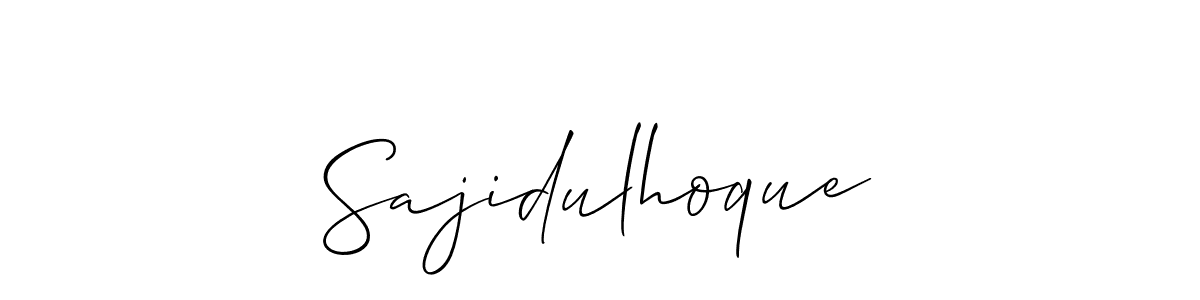 You should practise on your own different ways (Allison_Script) to write your name (Sajidulhoque) in signature. don't let someone else do it for you. Sajidulhoque signature style 2 images and pictures png