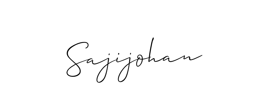 Sajijohan stylish signature style. Best Handwritten Sign (Allison_Script) for my name. Handwritten Signature Collection Ideas for my name Sajijohan. Sajijohan signature style 2 images and pictures png