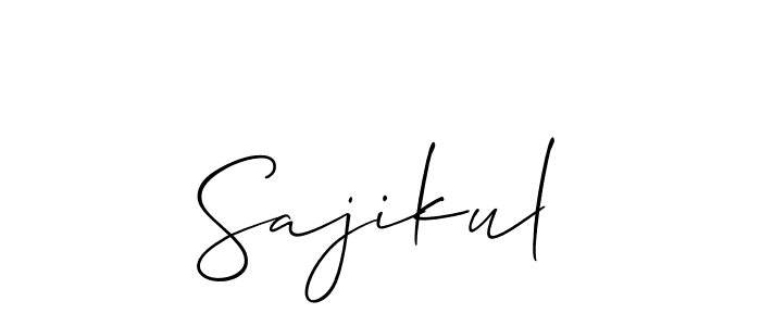 Also we have Sajikul name is the best signature style. Create professional handwritten signature collection using Allison_Script autograph style. Sajikul signature style 2 images and pictures png