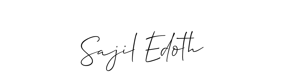 This is the best signature style for the Sajil Edoth name. Also you like these signature font (Allison_Script). Mix name signature. Sajil Edoth signature style 2 images and pictures png