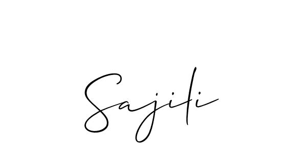 How to Draw Sajili signature style? Allison_Script is a latest design signature styles for name Sajili. Sajili signature style 2 images and pictures png