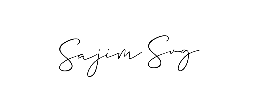 Also we have Sajim Svg name is the best signature style. Create professional handwritten signature collection using Allison_Script autograph style. Sajim Svg signature style 2 images and pictures png