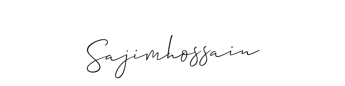 Design your own signature with our free online signature maker. With this signature software, you can create a handwritten (Allison_Script) signature for name Sajimhossain. Sajimhossain signature style 2 images and pictures png