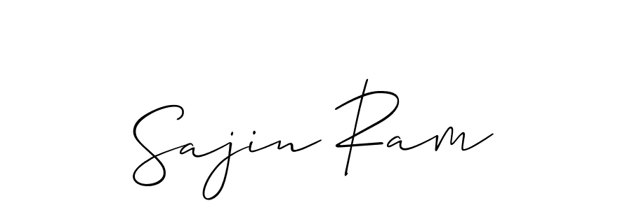 Create a beautiful signature design for name Sajin Ram. With this signature (Allison_Script) fonts, you can make a handwritten signature for free. Sajin Ram signature style 2 images and pictures png