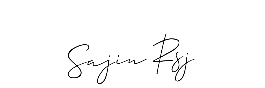 Design your own signature with our free online signature maker. With this signature software, you can create a handwritten (Allison_Script) signature for name Sajin Rsj. Sajin Rsj signature style 2 images and pictures png