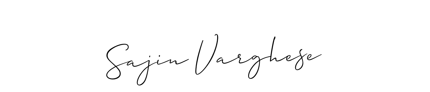 Create a beautiful signature design for name Sajin Varghese. With this signature (Allison_Script) fonts, you can make a handwritten signature for free. Sajin Varghese signature style 2 images and pictures png