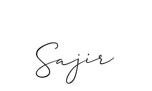 How to make Sajir signature? Allison_Script is a professional autograph style. Create handwritten signature for Sajir name. Sajir signature style 2 images and pictures png