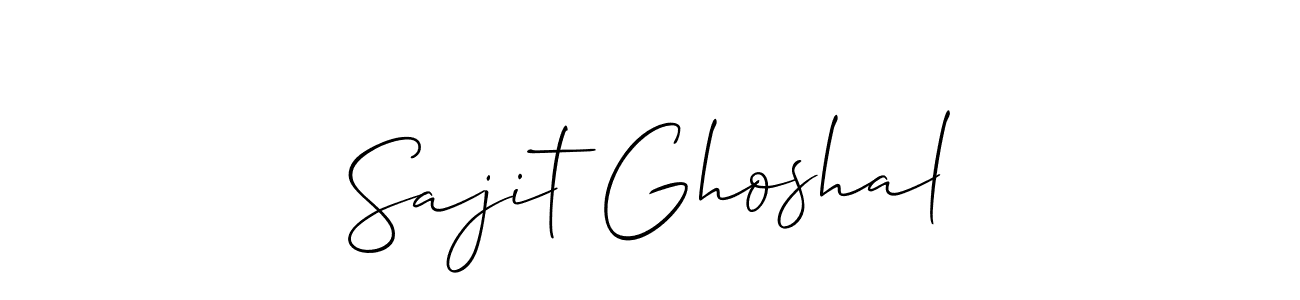 How to make Sajit Ghoshal name signature. Use Allison_Script style for creating short signs online. This is the latest handwritten sign. Sajit Ghoshal signature style 2 images and pictures png