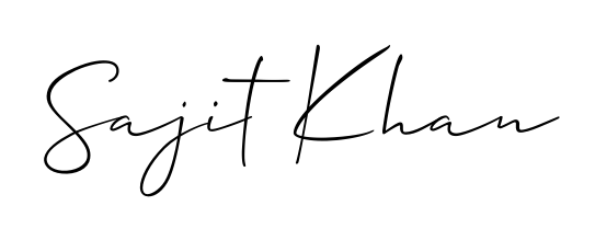 Practice writing Sajit Khan with the flow of Allison_Script lettering. A fantastic source of inspiration for developing your personal signature style. Sajit Khan signature style 2 images and pictures png