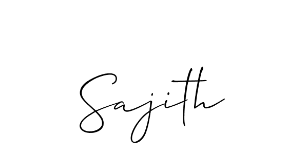 Design your own signature with our free online signature maker. With this signature software, you can create a handwritten (Allison_Script) signature for name Sajith. Sajith signature style 2 images and pictures png