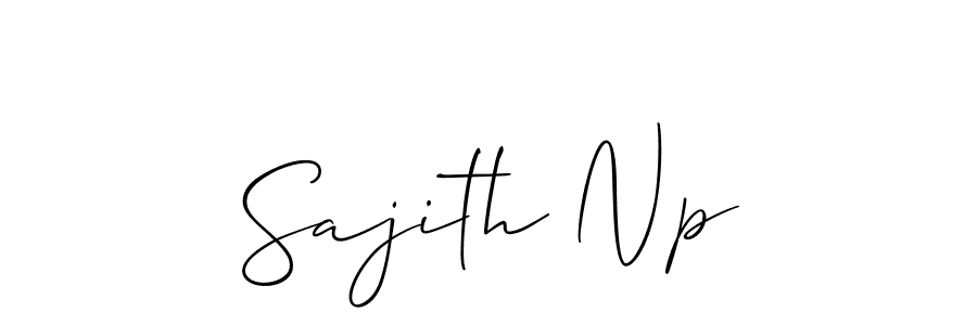 The best way (Allison_Script) to make a short signature is to pick only two or three words in your name. The name Sajith Np include a total of six letters. For converting this name. Sajith Np signature style 2 images and pictures png