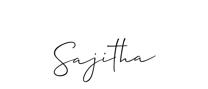 Best and Professional Signature Style for Sajitha. Allison_Script Best Signature Style Collection. Sajitha signature style 2 images and pictures png