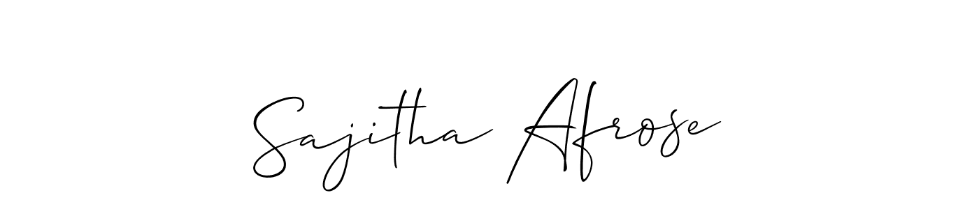 Also we have Sajitha Afrose name is the best signature style. Create professional handwritten signature collection using Allison_Script autograph style. Sajitha Afrose signature style 2 images and pictures png